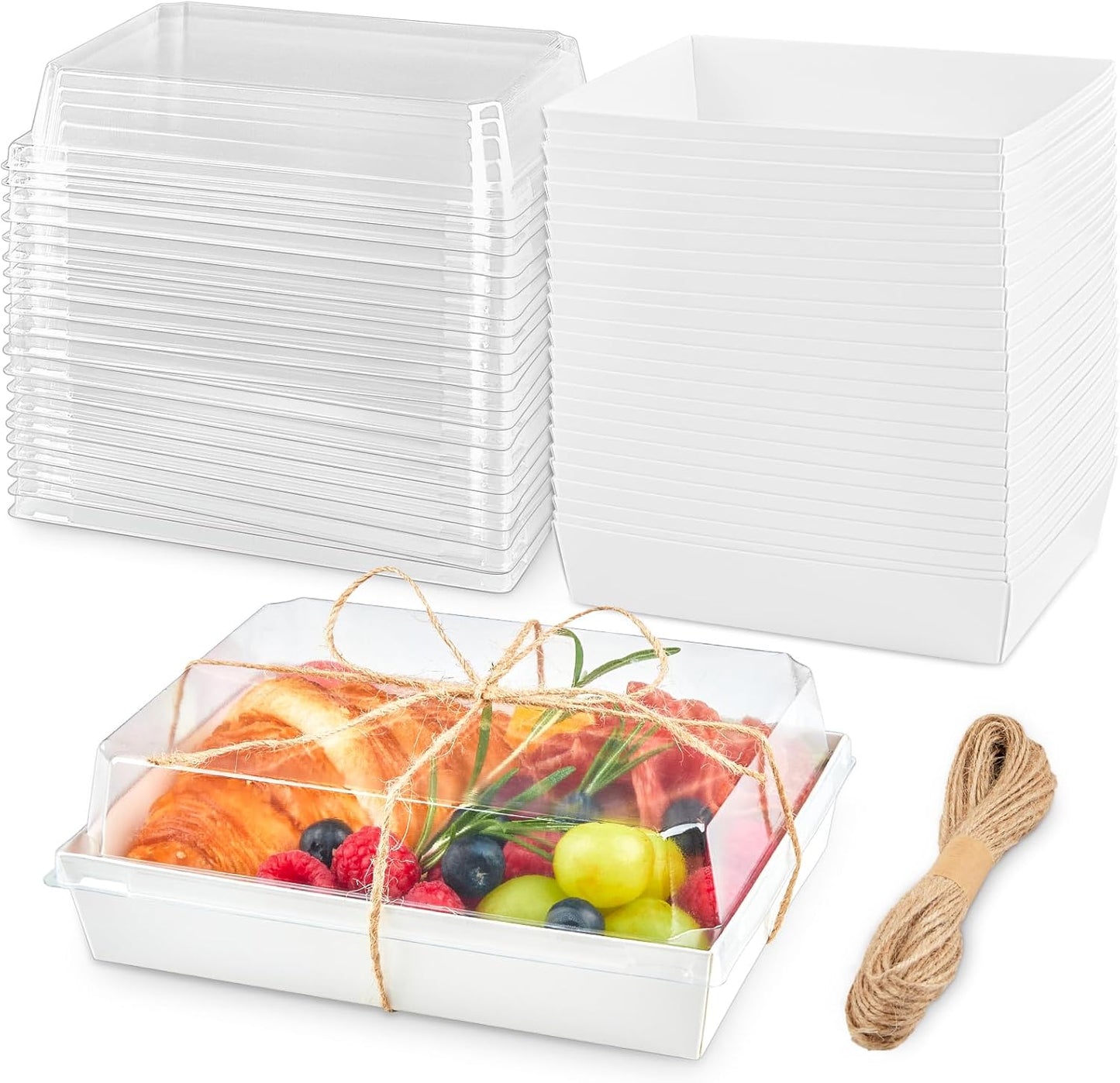7x5 Inches Charcuterie Boxes with Clear Lids for Treats