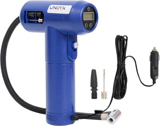 UNOYX Portable Tire Inflator - Digital Display, Multi-Use with 12V Adapter