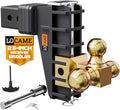 LOCAME Adjustable Trailer Hitch Tri-Ball for 2.5 in Receiver - 6 in
