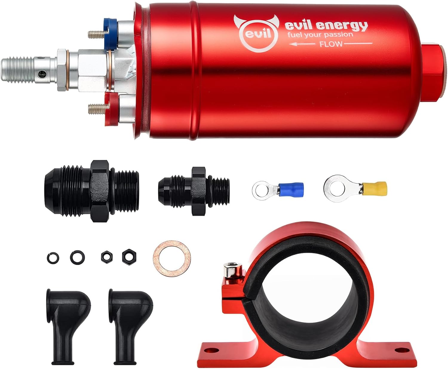 High Flow External Inline Fuel Pump 300LPH for 12V Systems