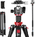 78 inches Travel Tripod for Cameras - Lightweight and Versatile