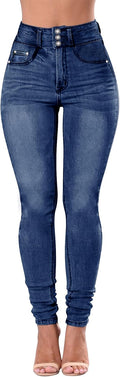 High Waisted Jeans for Women Ripped Skinny Stretch - Butt (Style 7MRX)