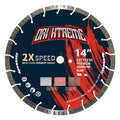 14 Inch Diamond Concrete Saw Blade Turbo Segmented - Fast, Durable