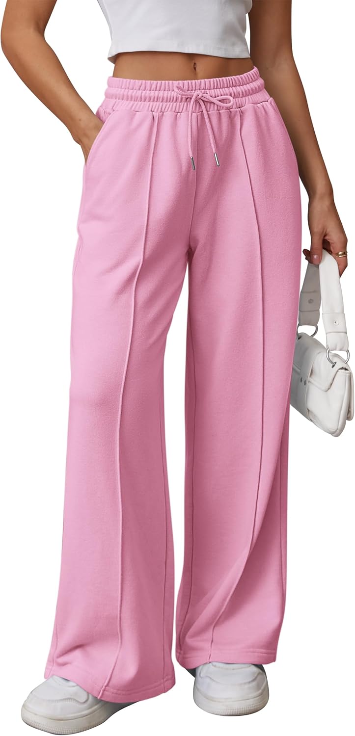 ATHMILE Womens Wide Leg Sweatpants for Fashionable Comfort