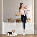 Retractable 24 in Tall Baby Gate for Dogs and Toddlers - Expands to 55