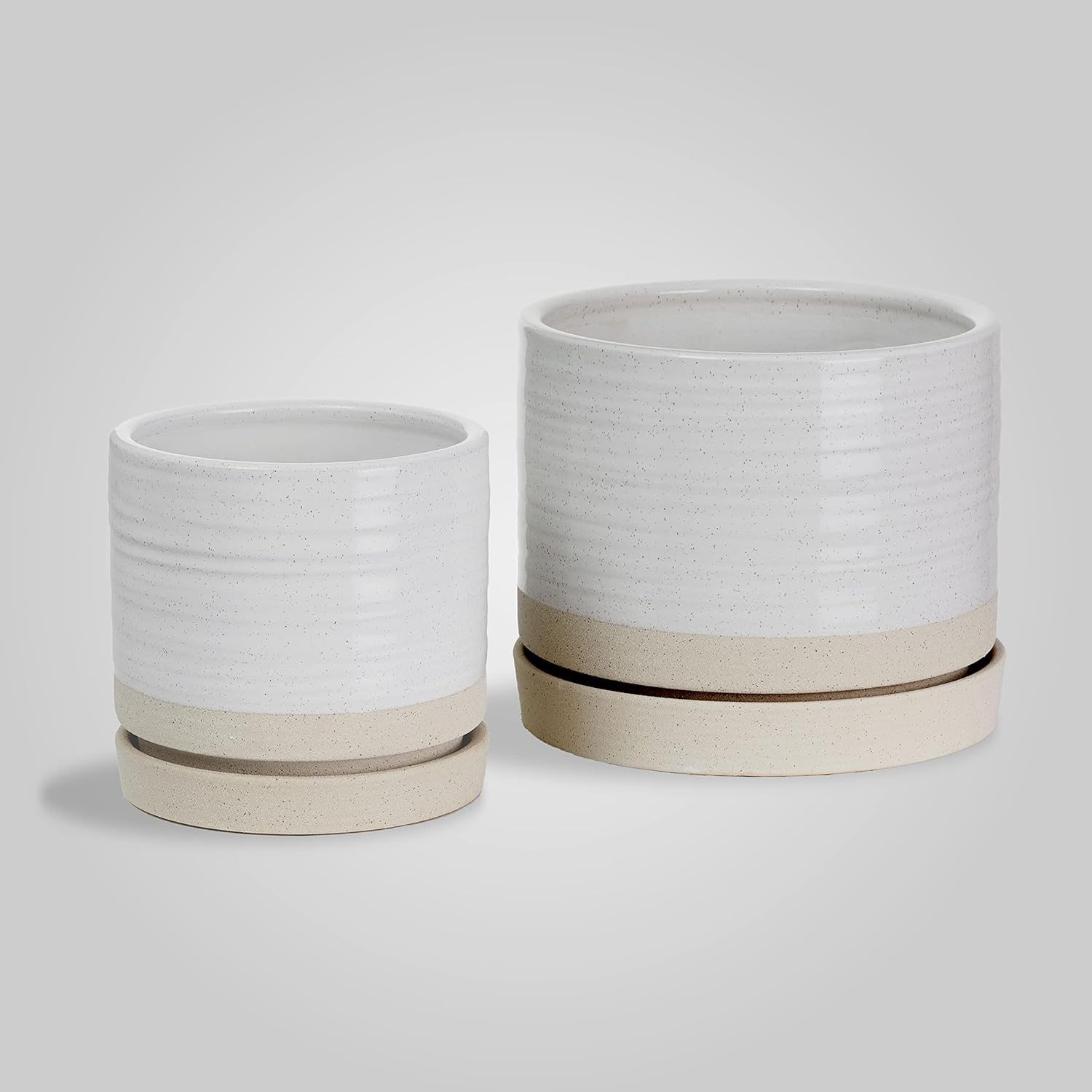 Elegant 6 + 8 Inch Plant Pots for Indoor and Outdoor Use