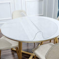 47 in Round Clear Table Cover Protector - Thick Non-Slip PVC