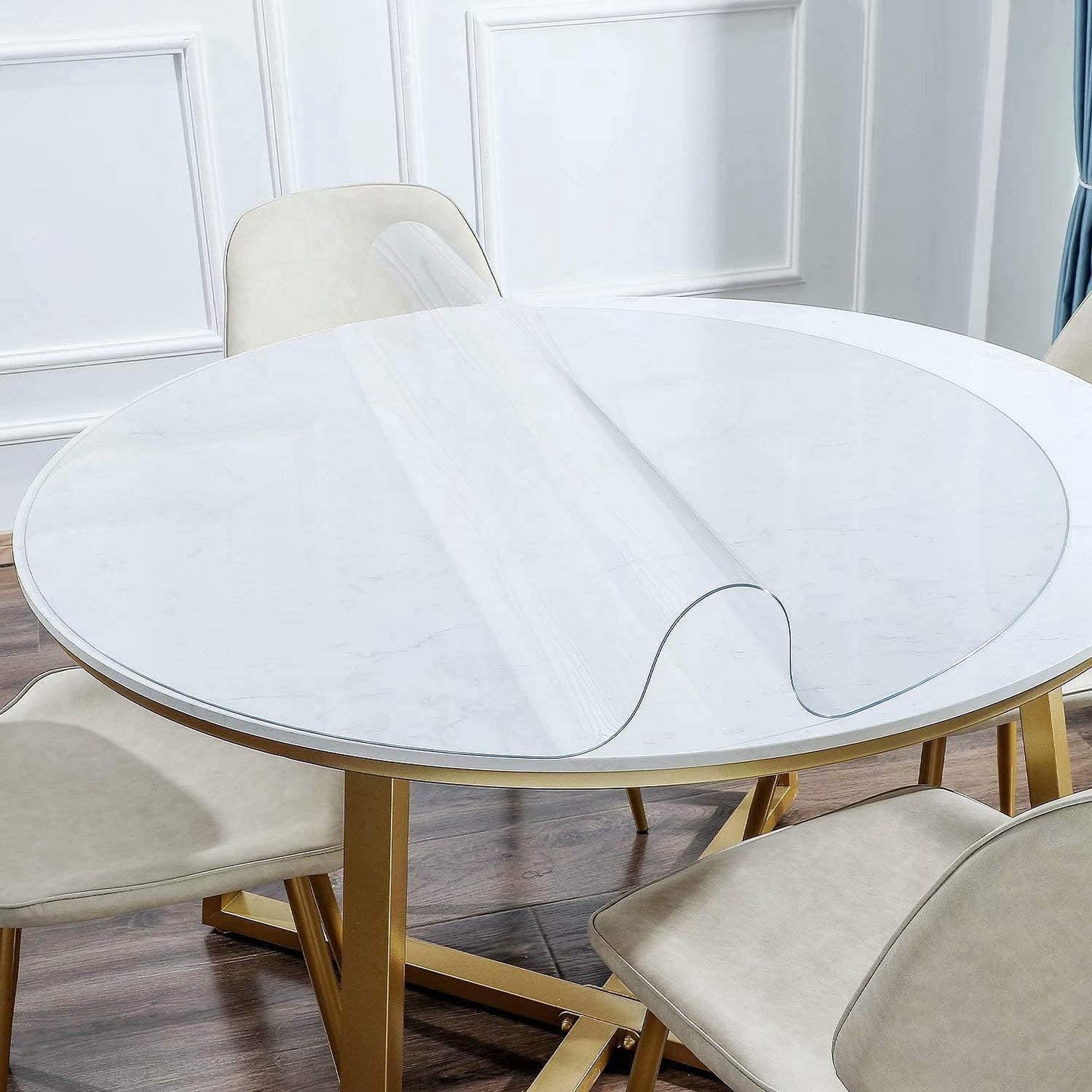 42 Inch Round Clear Table Cover Protector for All Tables