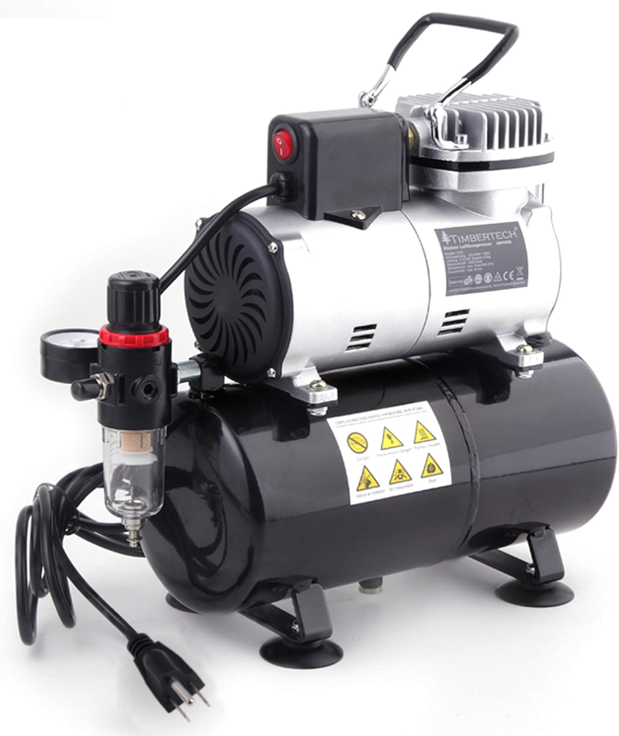 Timbertech Upgraded Mini Compressor - Oil-Free Cooling Fan for Precise Airbrushing