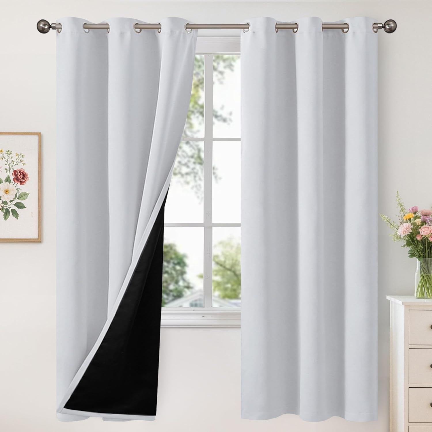 YoungsTex 100% Blackout Curtains for Bedroom and Living Room