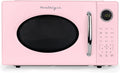 Retro 1000W Countertop Microwave Oven 1.1 cu ft Pink - Stylish Kitchen