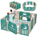 Baby Playpen Foldable 14-Panel Playard - Adjustable Safe Play Area