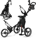 Goplus Lightweight Golf Push Cart with Adjustable Seat