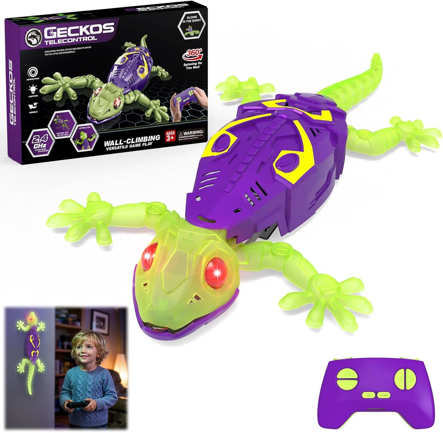 Wall Climbing Gecko Remote Control Toy for Kids Fun Playtime