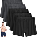 IGOLUMON Mens Bamboo Rayon Boxer Shorts 5 Pack - Soft, Breathable