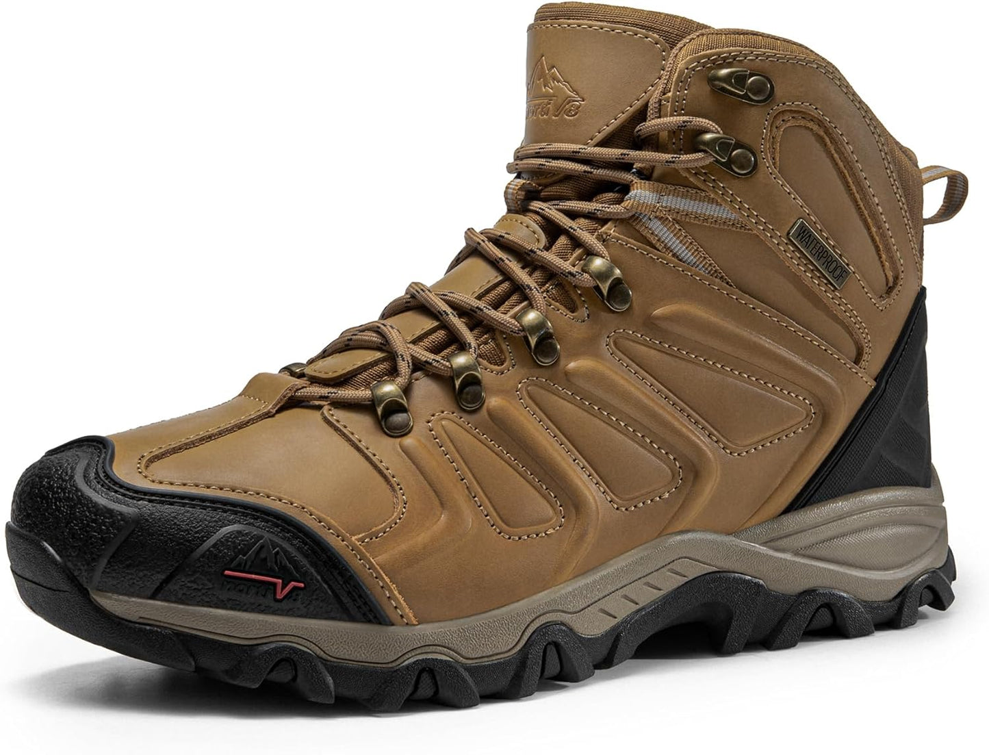 NORTIV 8 Men's Ankle High Waterproof Hiking Boots for Trails