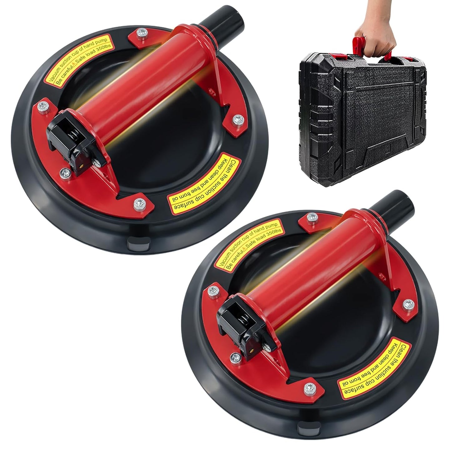 Heavy Duty 8in Suction Cups for Lifting Glass and Tile Safely