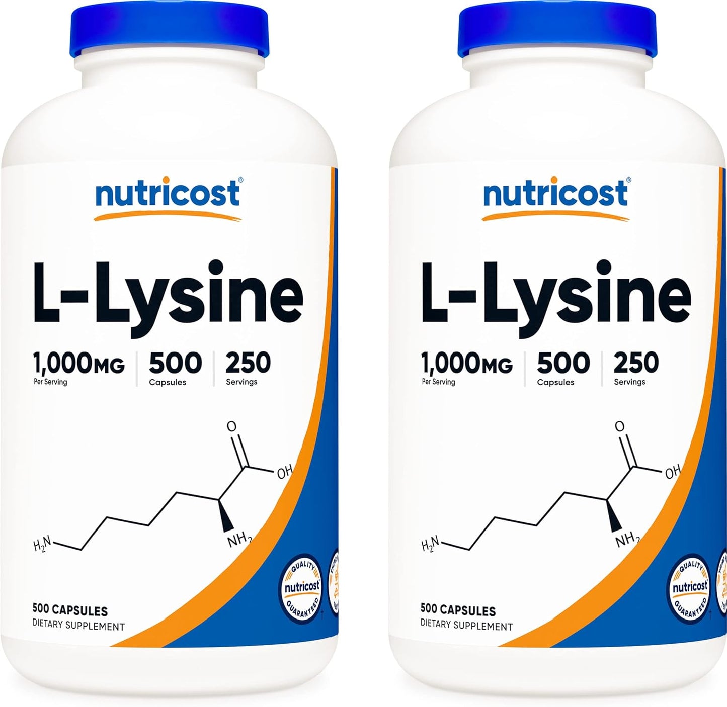 Nutricost L-Lysine 500mg Capsules for Immune Support and Health