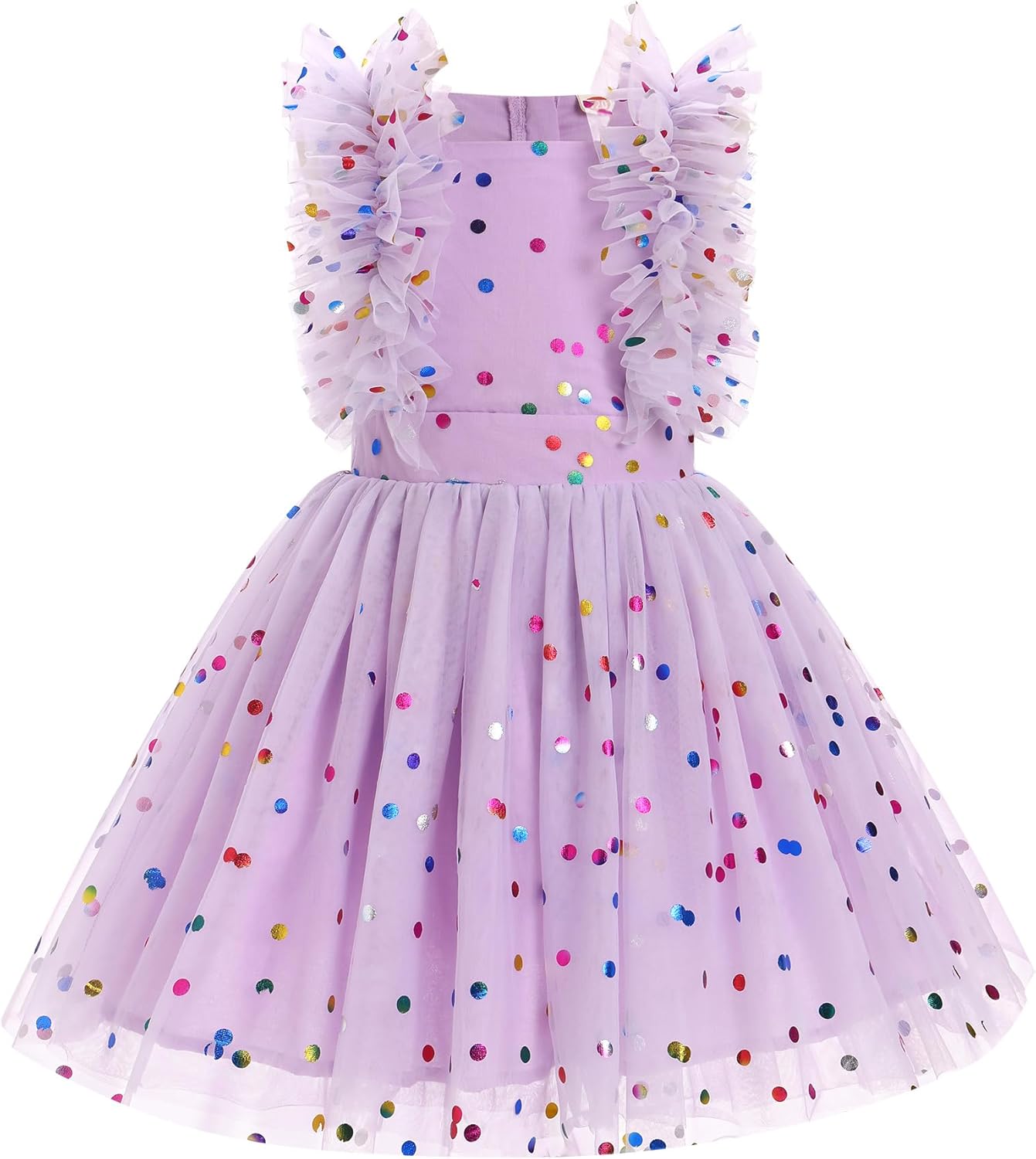 Kids Girls Confetti Birthday Princess Dress for Cake Smash