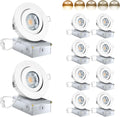 4 Inch Led Recessed Lights 10 Pack - Adjustable Gimbal Downlights