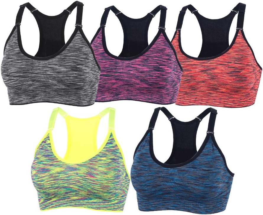 YEYELE Medium Support Tank Top Racerback Sports Bra for Women