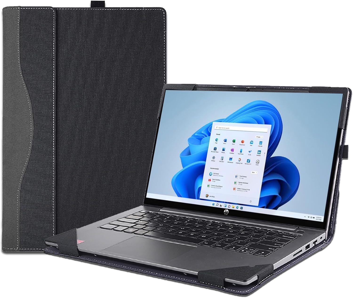 PU Leather Laptop Case for 15.6ft' HP Envy x360 - Dark Grey