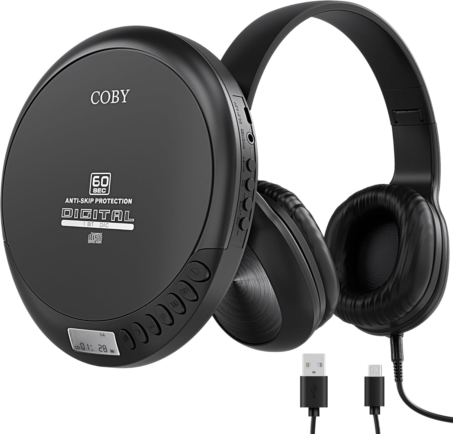 Coby Portable CD Player with MP3 Playback & FM Radio Features