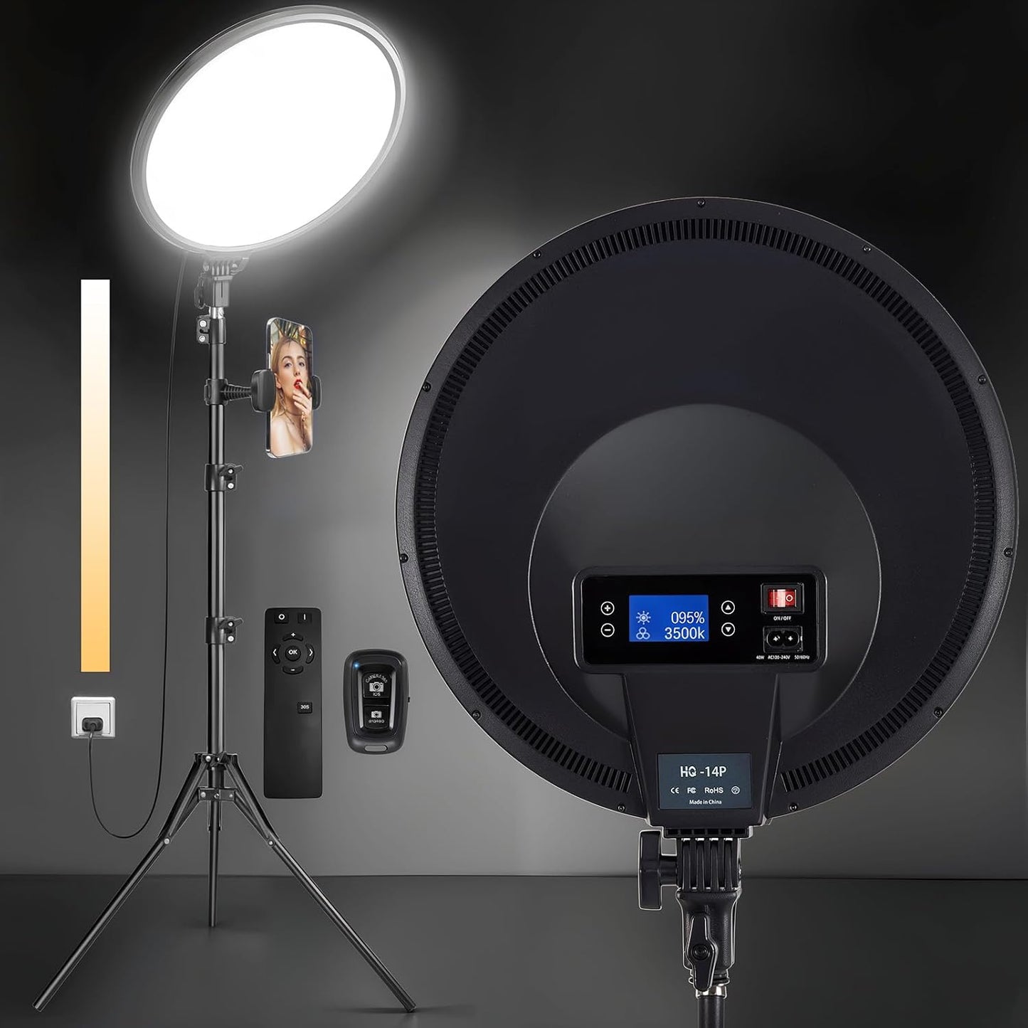 MACTREM 14 Large Ring Light for Professional Video Recording