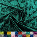 Hunter Green Crushed Velvet Fabric by the Yard - 60/62 in Wide Stretch