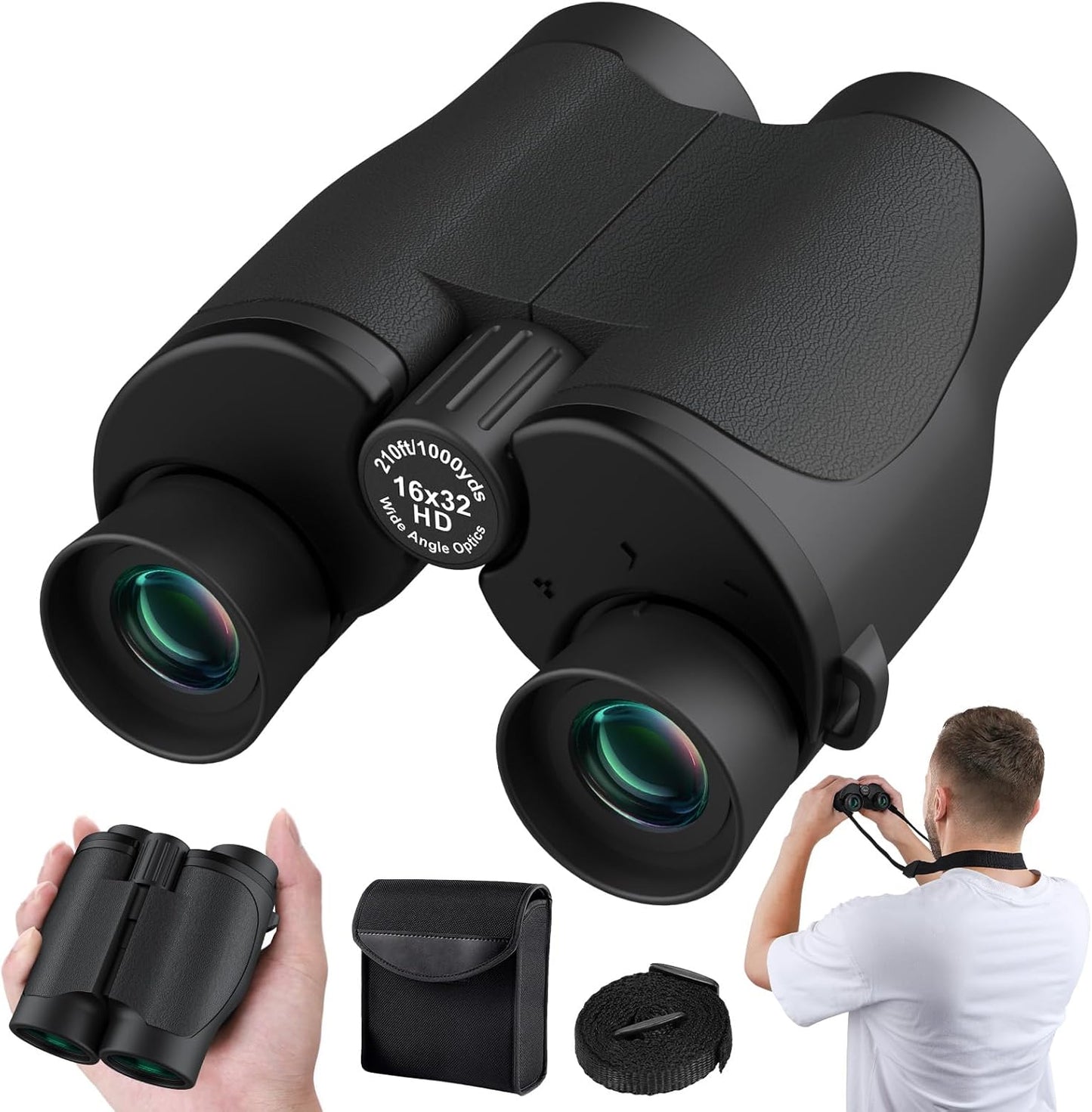 Aurosports 16x32 Compact Binoculars for Bird Watching and Travel