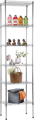 6 Tier Wire Shelving 17L x 12W x 64H Pantry Storage Rack - Adjustable