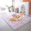 Rainbow Rugs for Girls Bedroom Living Room 4x6 ft - Plush Pastel