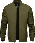 Men's Lightweight Bomber Jacket Windbreaker - Stylish, Packable Layer