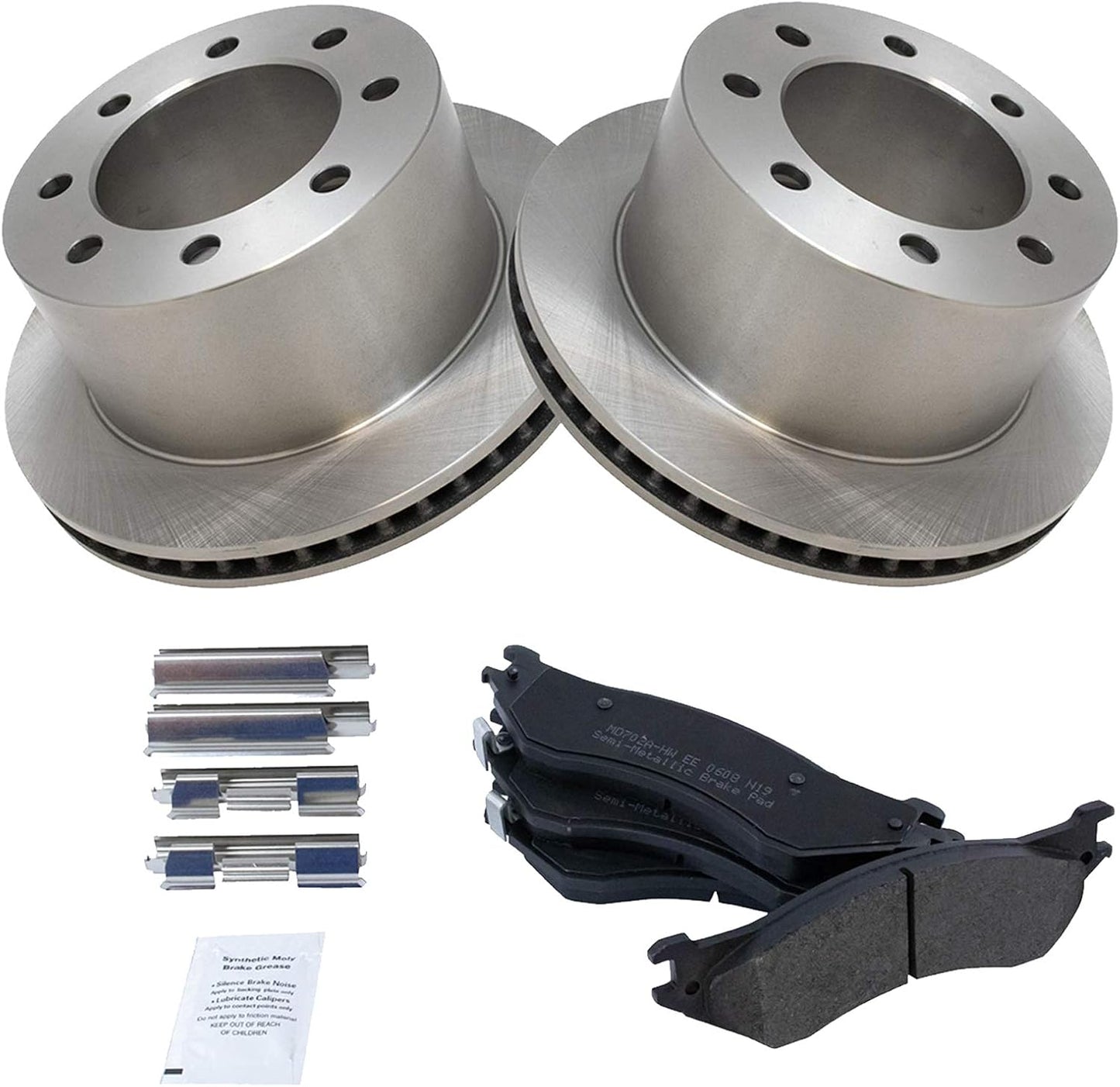 TRQ Rear Brake Pad & Rotor Kit for 2001-2002 Dodge Ram 2500
