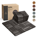 Deck Tiles Patio Flooring - Waterproof Acacia Wood Tiles for Balcony