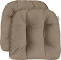 Outdoor Sunbrella U-Shape Tufted Wicker Cushions Set of 2