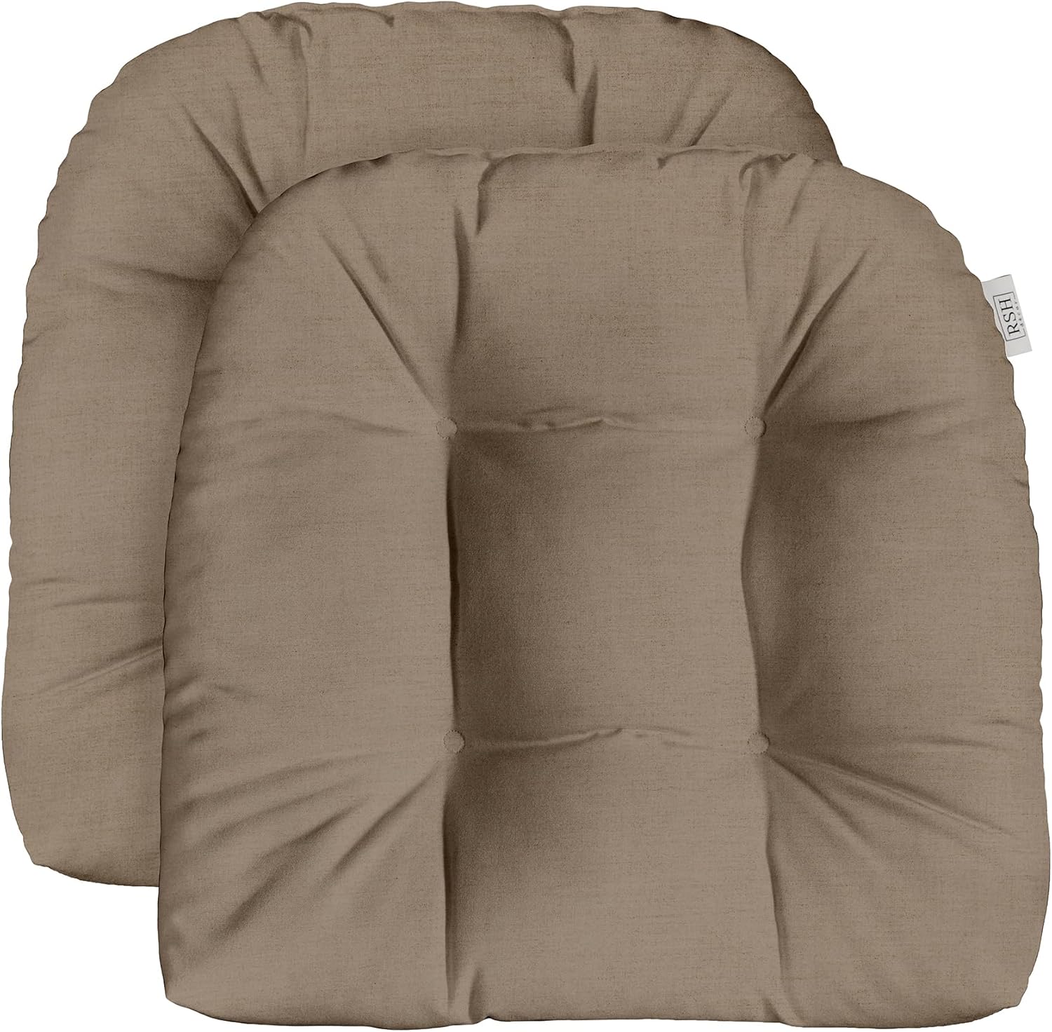 Sunbrella Tufted Wicker U-Shape Cushions Set of 2 for Outdoors