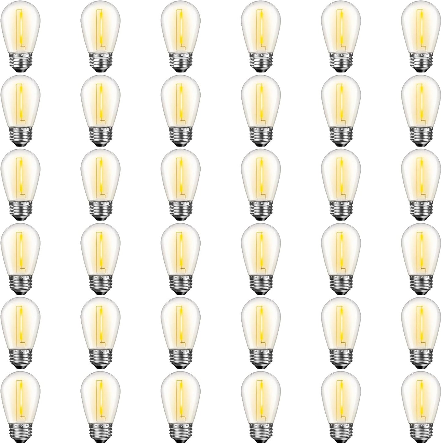 36 Pack S14 LED Bulbs for Outdoor String Lights, Shatterproof