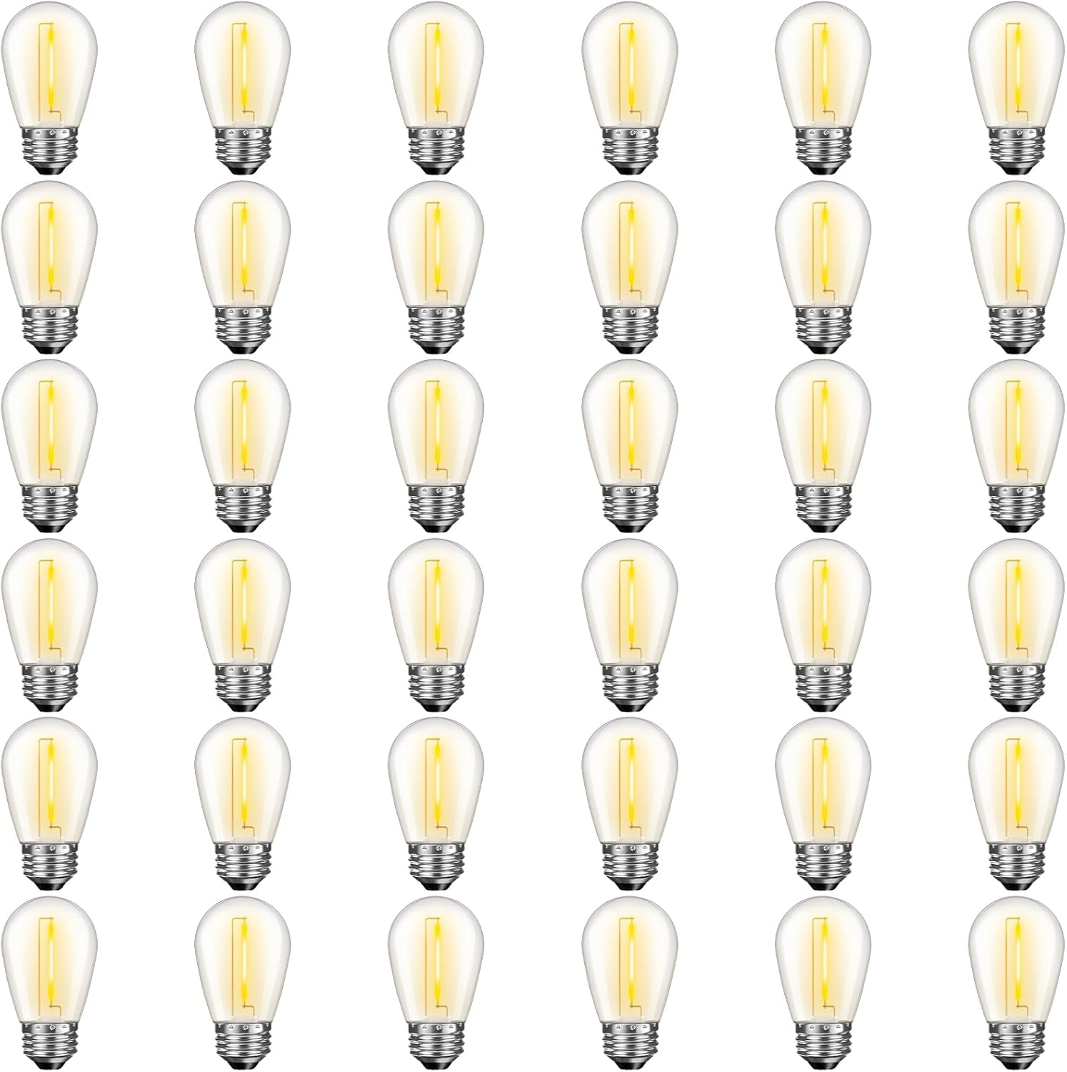 36 Pack S14 LED Bulbs for Outdoor String Lights, Shatterproof