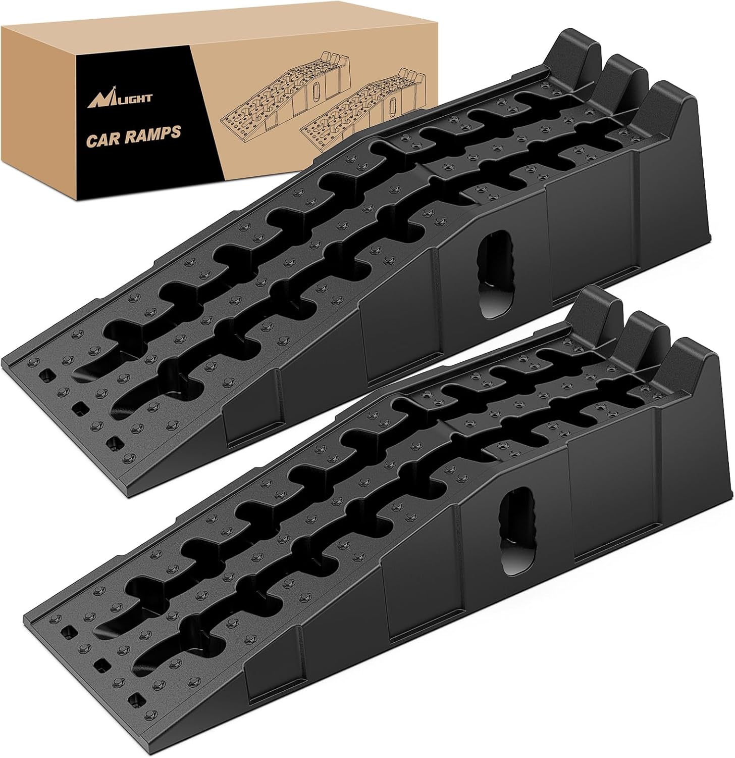Nilight Car Ramps for Heavy Duty Vehicle Service and Maintenance