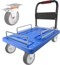 Heavy Duty Platform Truck Cart with Foldable Fences - 1300lb Capacity