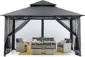 Outdoor Garden Gazebo for Patios 10x12 - Stable Steel Frame