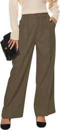 Classic Wide Leg High Waist Pants for Women's Work and Casual