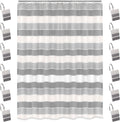 Modern Line 13pc Shower Curtain Set - Gray Luxury Contemporary