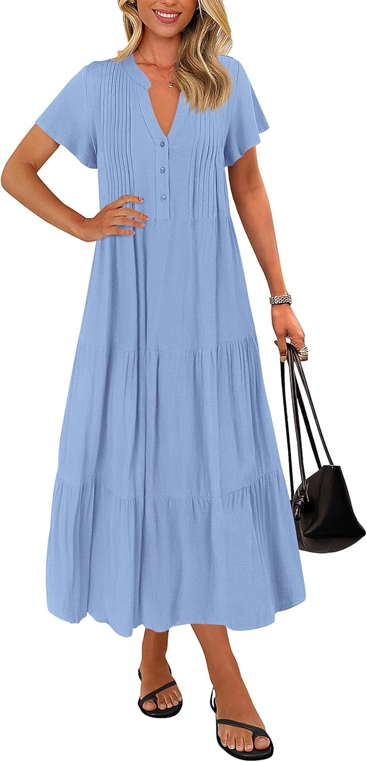 KIRUNDO Summer Maxi Dresses for Women 2025: Flowy & Stylish