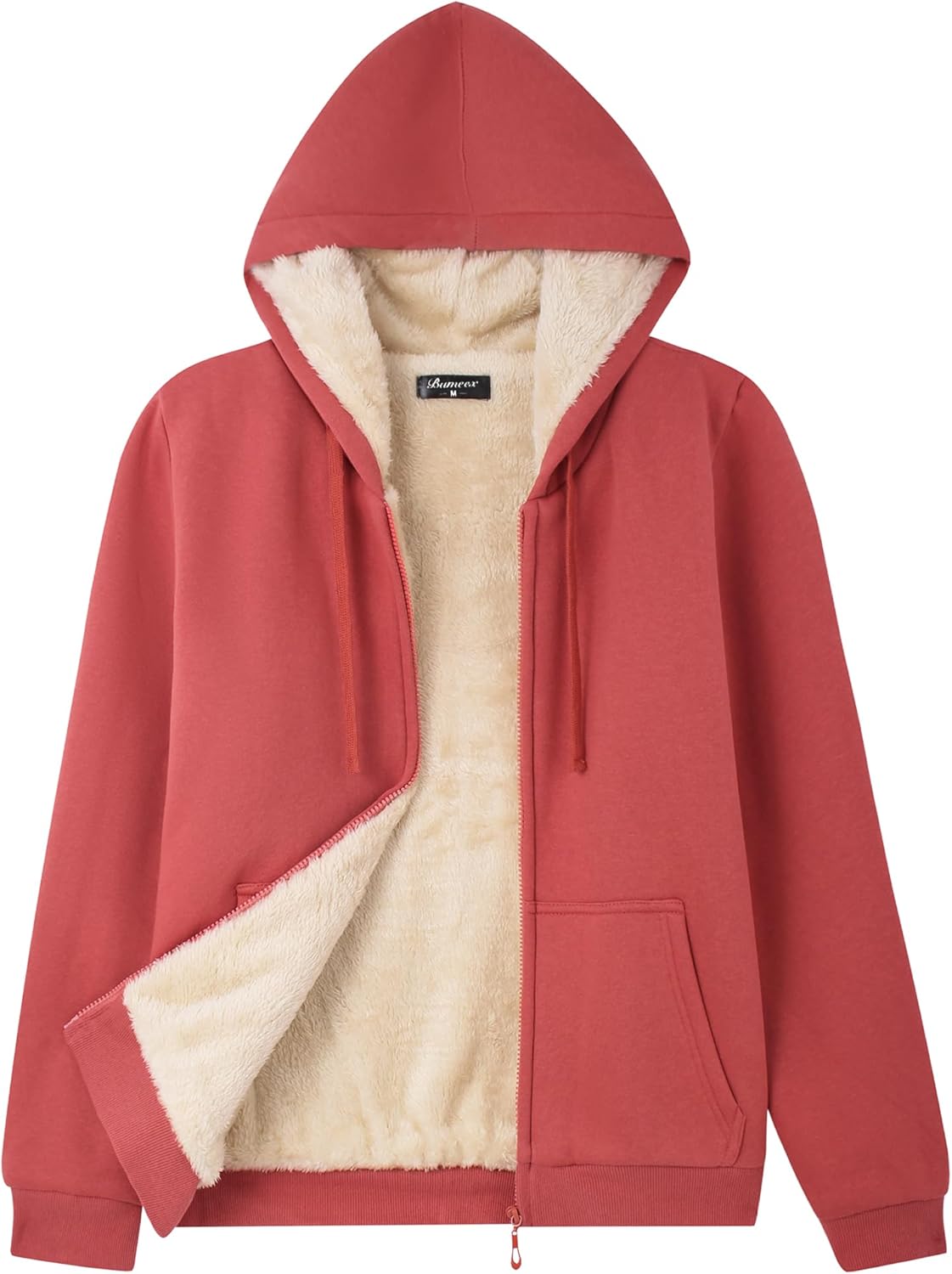 Women's Fleece Lined Zip Up Hoodie Jacket for Cozy Warmth