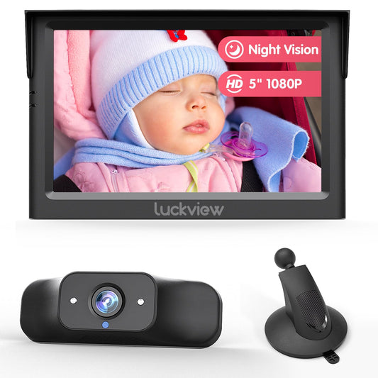 LUCKVIEW BM1 Infant Car Camera - Clear Night Vision, Easy Install