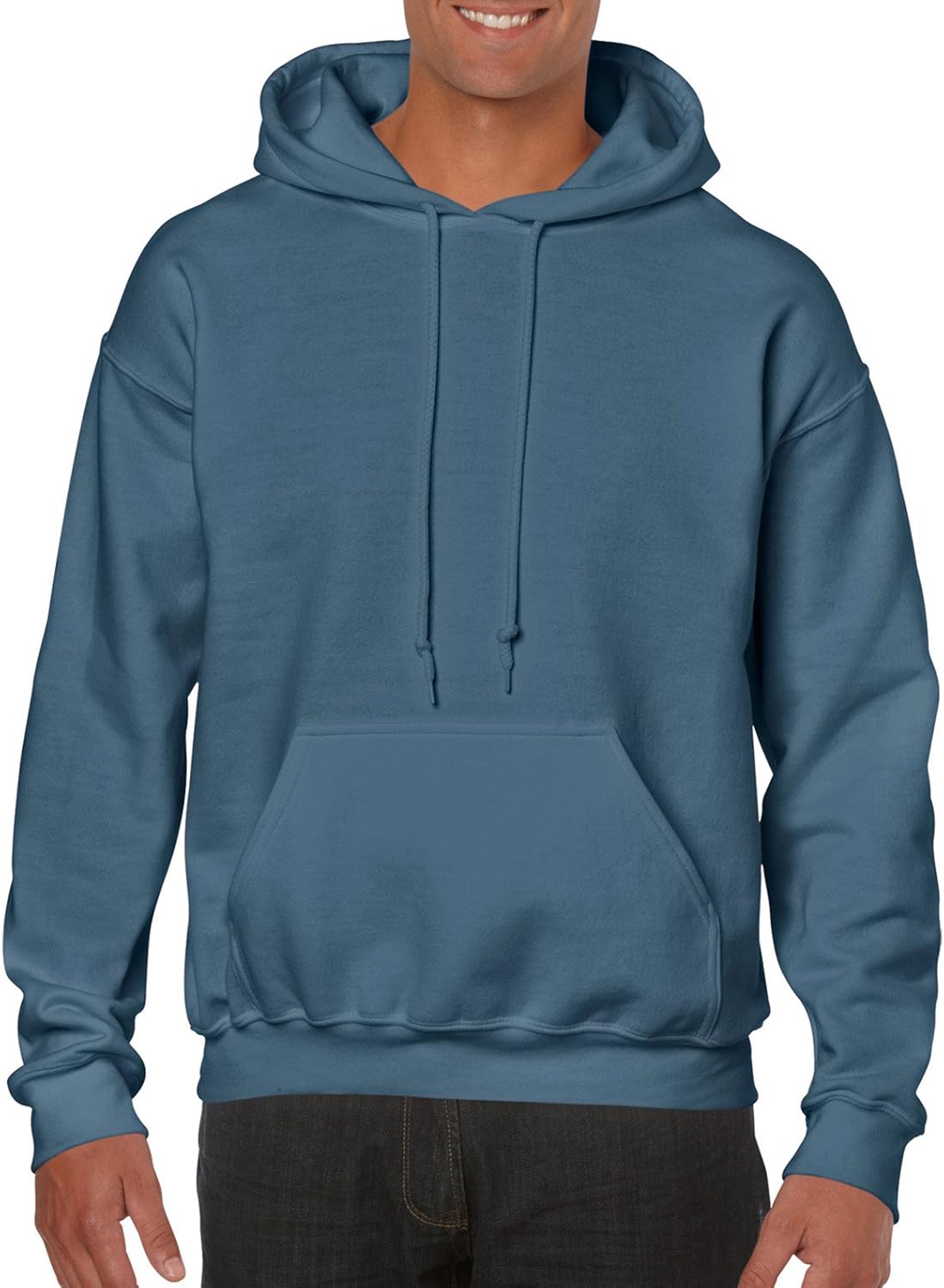 Gildan Indigo Blue Hoodie - Cozy Heavy Blend Fleece