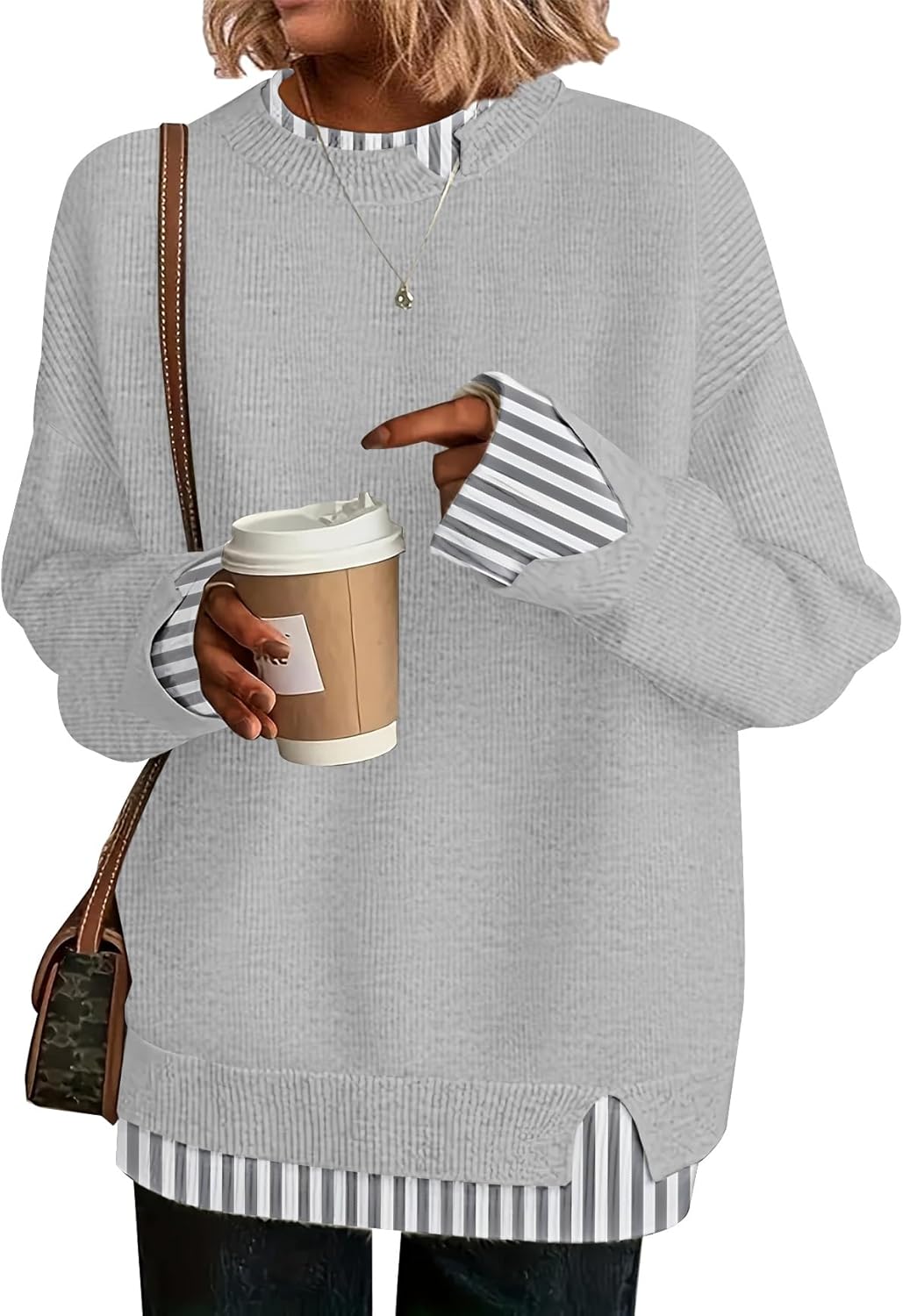 Disamer Womens Cozy Oversized Sweater for Fall Fashion 2025