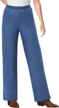 Fineline Plus Size Pull-On Jeans with Wide Leg for Casual Wear